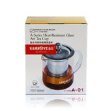 350ml Kamjove Heat-Resistant Glass Gongfu Tea Maker Art Cup Teapot Infuser A-01