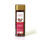 GOARTEA 100g Red Rose Bud Dried Edible Petal Flower Chinese Herbal Tea - Bottled