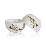 2Pcs 50ml GongFu Tea Porcelain Ceramic JingDe Chinese Michelia Alba White teacup tea Cup