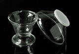 Clear Glass Gongfu Tea leak Strainer Water Filter with Conical Shape Stand