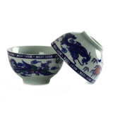 130ml Total 4pcs Chinese Porcelain Dragon & Phoenix Gaiwan Pitcher Chahai Teacups Tea Set