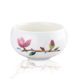 2Pcs 50ml Top Chinese Gongfu Tea Porcelain Ceramic Jingde Flower White Teacup Tea Cup