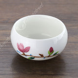 2Pcs 50ml Top Chinese Gongfu Tea Porcelain Ceramic Jingde Flower White Teacup Tea Cup