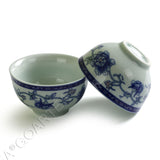130ml Total 4pcs Chinese Porcelain Peony Flower Gaiwan Pitcher Chahai Teacups Tea Set
