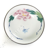 50ml Top Grade Chinese Gongfu Tea Porcelain Ceramic Jingde Peony Flower Paint Teacup Tea Cup