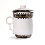 Poeny Ceramic Chinese Porcelain Tea Mug Cup with lid Infuser Filter 300ml #16