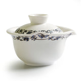 120ml GongFu Tea Porcelain Ceramic Chinese Flower border Hand Grabbed Gaiwan teacup teapot