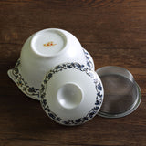 120ml GongFu Tea Porcelain Ceramic Chinese Flower border Hand Grabbed Gaiwan teacup teapot