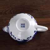 90ml Total 4pcs Chinese Porcelain Blue Phoenix Gaiwan Pitcher Chahai Teacups Tea Set