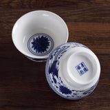 2Pcs 30ml Chinese Gongfu Tea Porcelain Blue Phoenix Teacup Cups