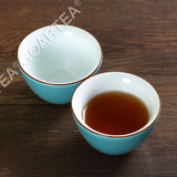 2Pcs 62ml Gongfu Tea Porcelain Ceramic Jingde Chinese Teacups Cup - Cyan Color